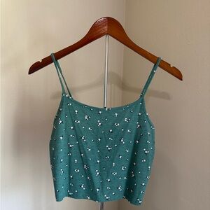 American Eagle Outfitters Teal Floral Camisole